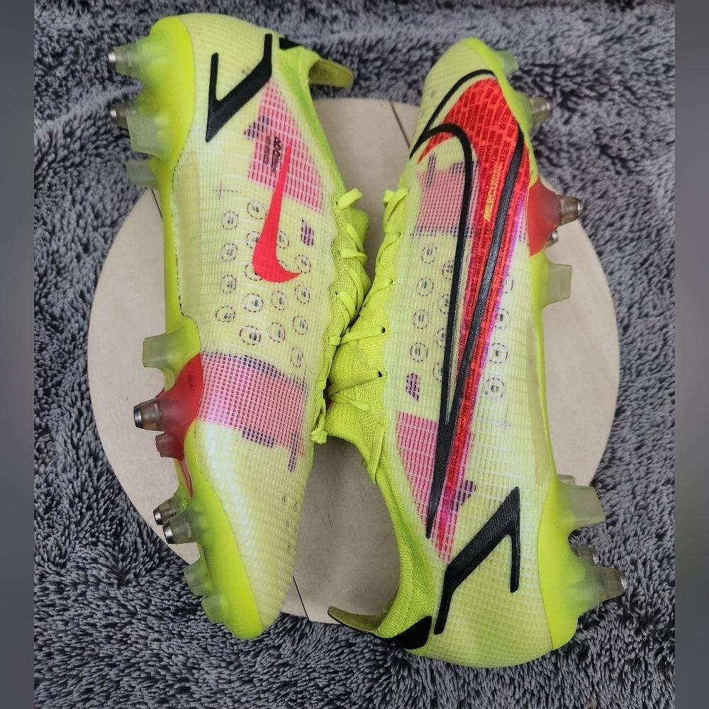 Nike Mercurial Vapor 14 Elite SG-Pro AC Volt' CV0988-761 Men’s Size 12.5 - Picture 6 of 9